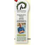 Branded Round Top Floral Seed Paper Stock Die Cut Bookmark