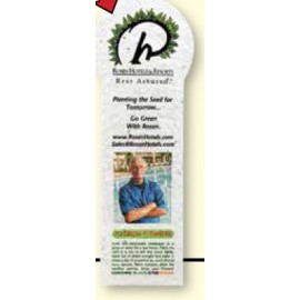 Round Top Floral Seed Paper Stock Die Cut Bookmark with Logo  Round Top Floral Seed Paper Stock Die Cut Bookmark with Logo