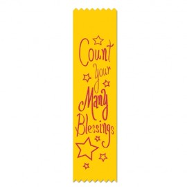 2"x8" Stock Prayer Ribbon "Count Your Many Blessings" Bookmark with Logo  2"x8" Stock Prayer Ribbon "Count Your Many Blessings" Bookmark with Logo