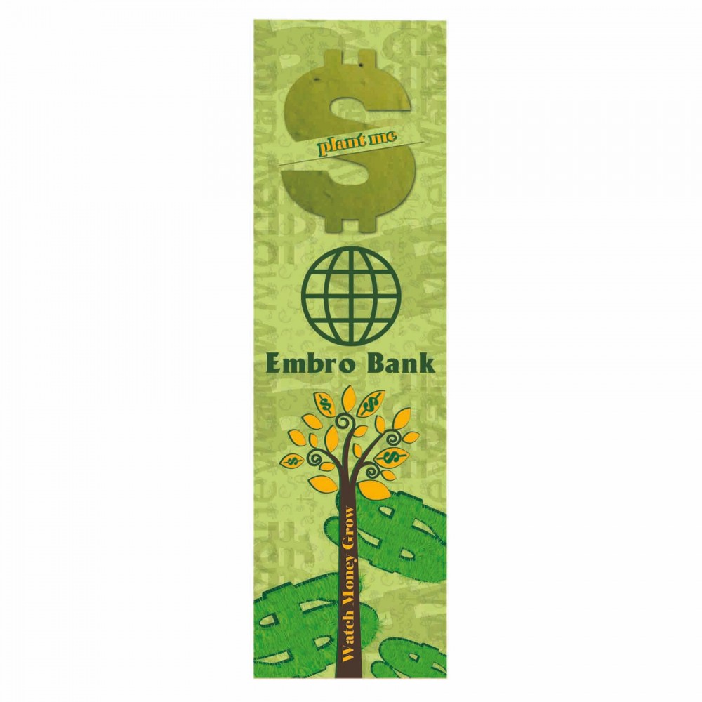 Logo Branded Dollar Sign Seed Shape Bookmark