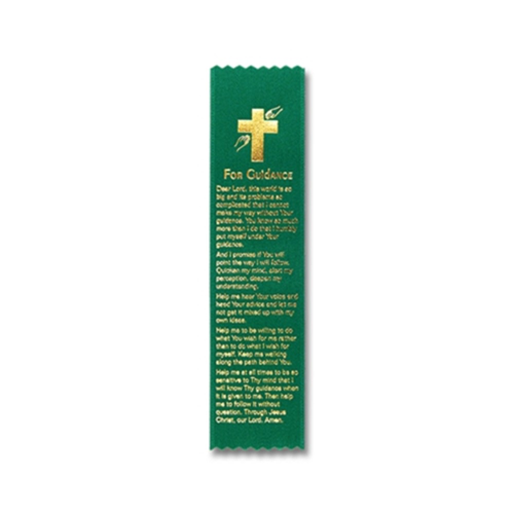 Promotional 2"x8" Stock Prayer Ribbon "For Guidance" Bookmark