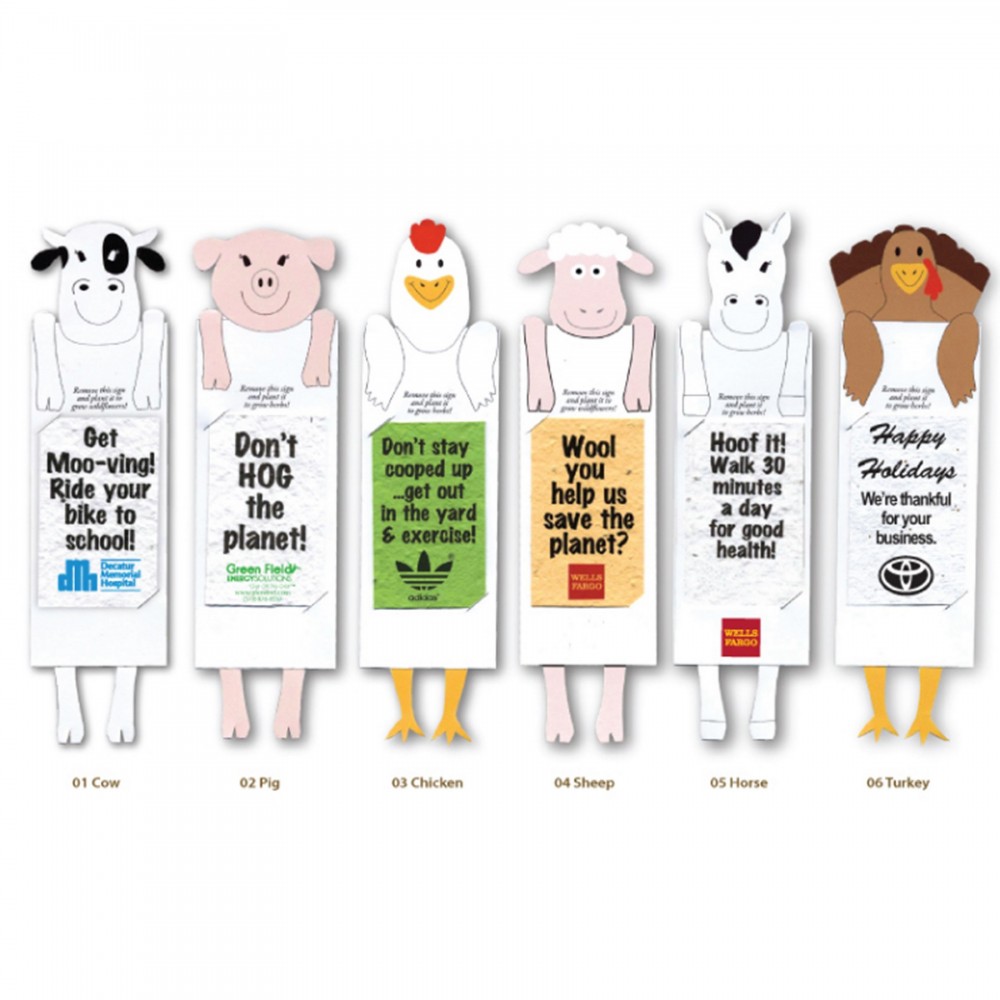 Customized Animals Barnyard Bookmark