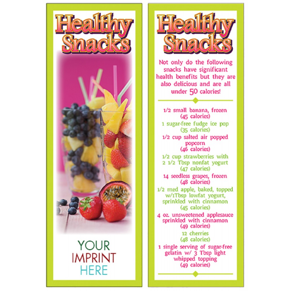 Promotional Healthy Snacks Bookmark