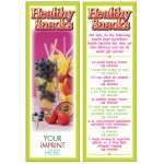 Healthy Snacks Bookmark Custom Imprinted