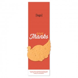 Promotional Seed Paper Thanksgiving Shape Bookmark - Design H
