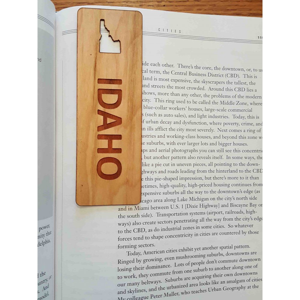 1.5" x 6" - Idaho Hardwood Bookmarks with Logo