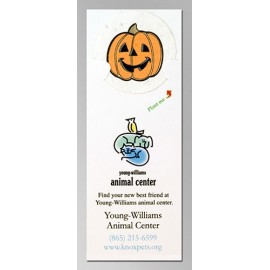 Pumpkin Floral Seed Paper Pop-Out Bookmark with Logo