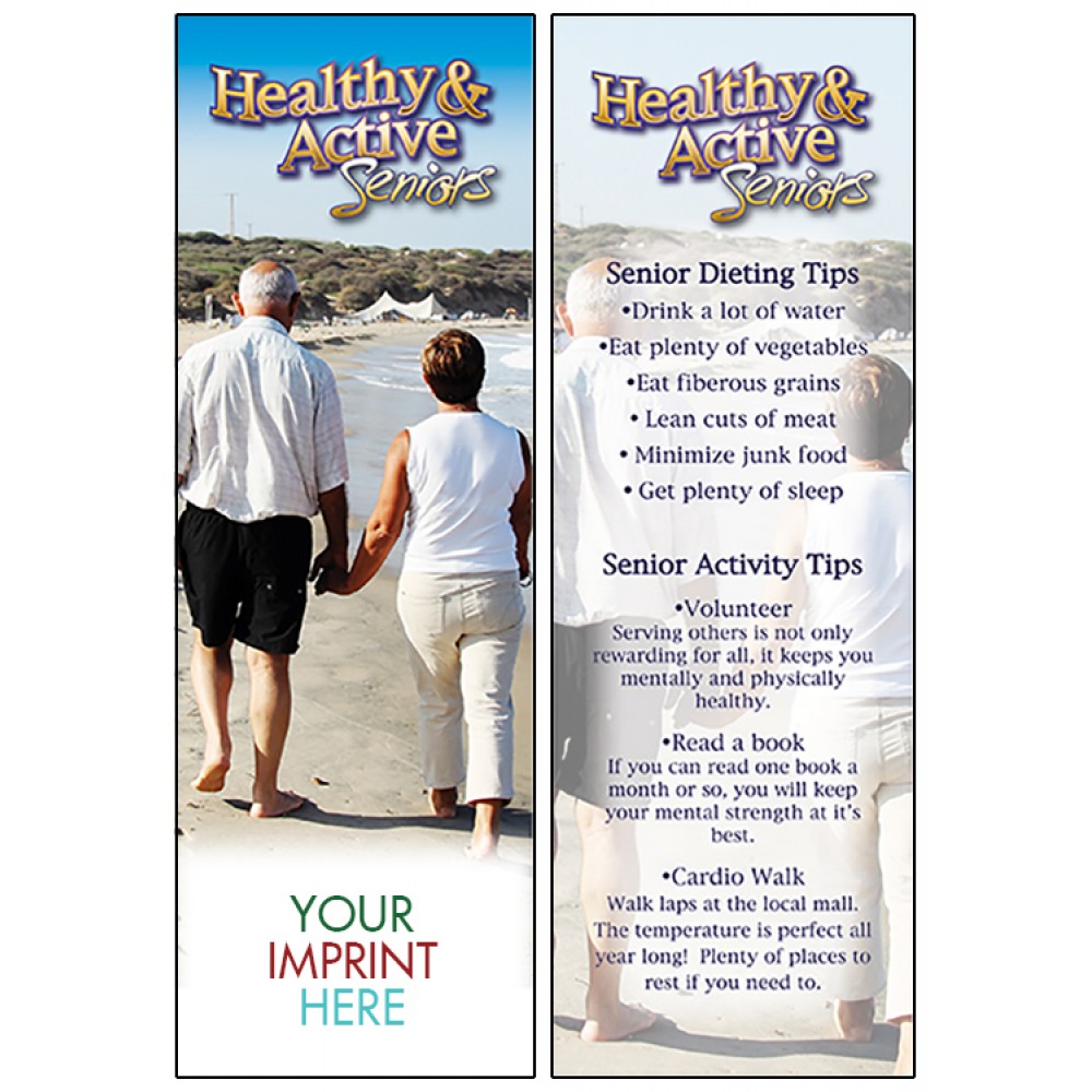 Custom Healthy & Active Seniors Bookmark