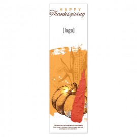 Seed Paper Thanksgiving Shape Bookmark with Logo