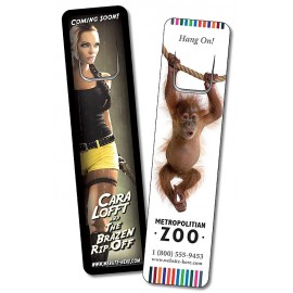 Customized Bookmark - 1.25x5 Laminated with Page Holder - 14 pt.  Customized Bookmark - 1.25x5 Laminated with Page Holder - 14 pt.