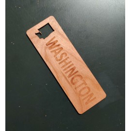 1.5" x 6" - Washington Hardwood Bookmarks with Logo