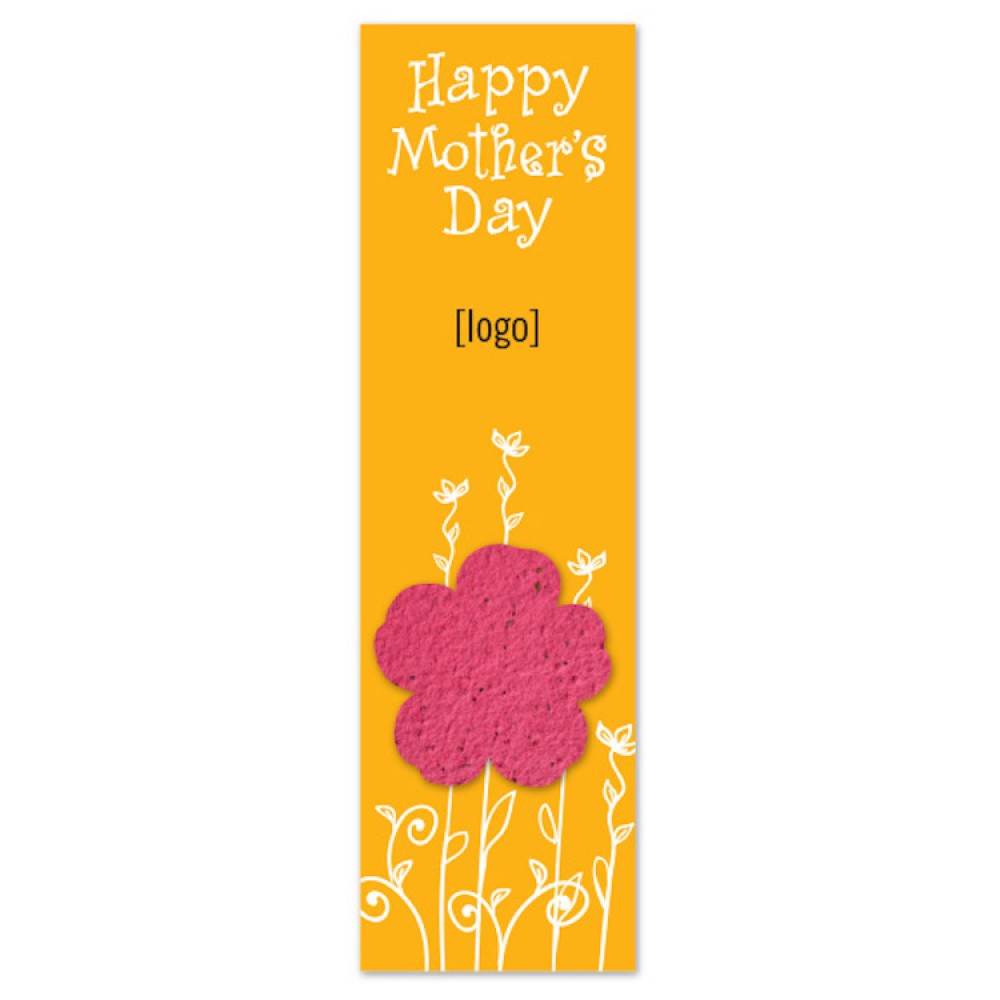 Seed Paper Mother's Day Shape Bookmark Branded Seed Paper Mother's Day Shape Bookmark Branded
