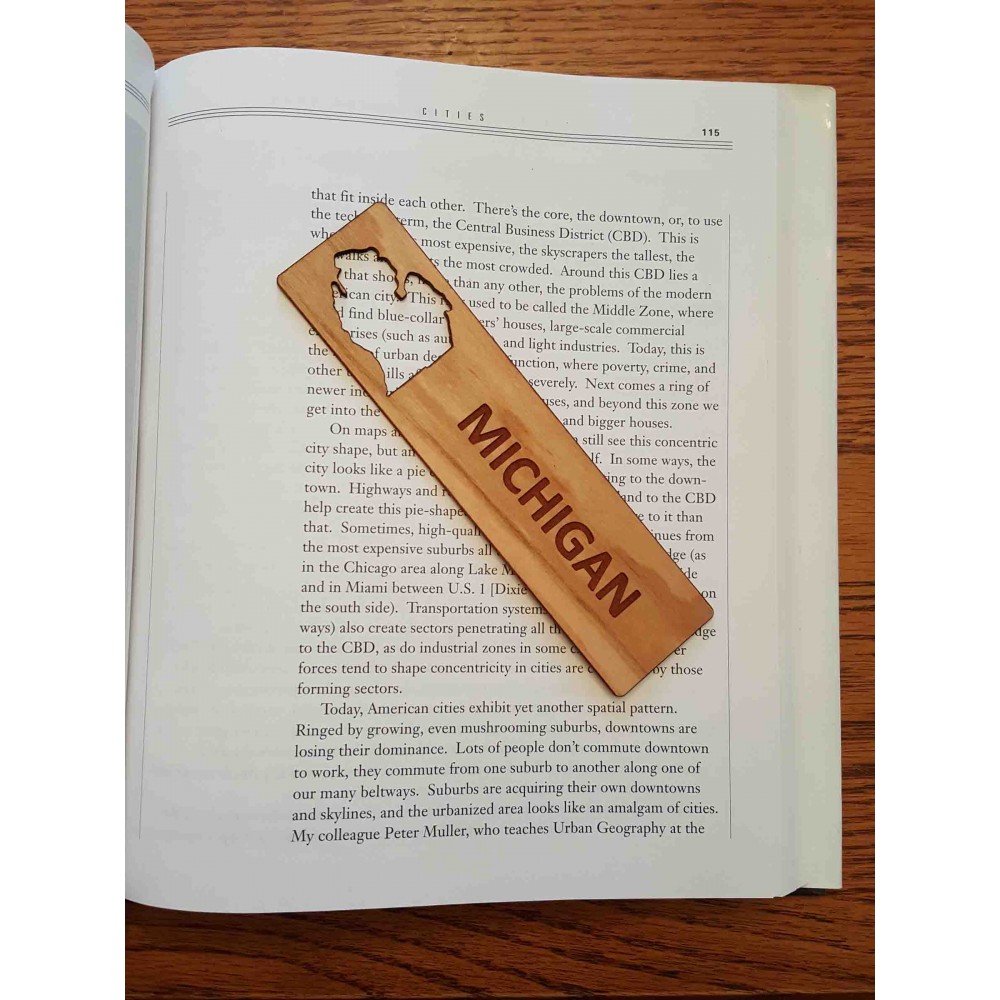 1.5" x 6" - Michigan Hardwood Bookmarks with Logo