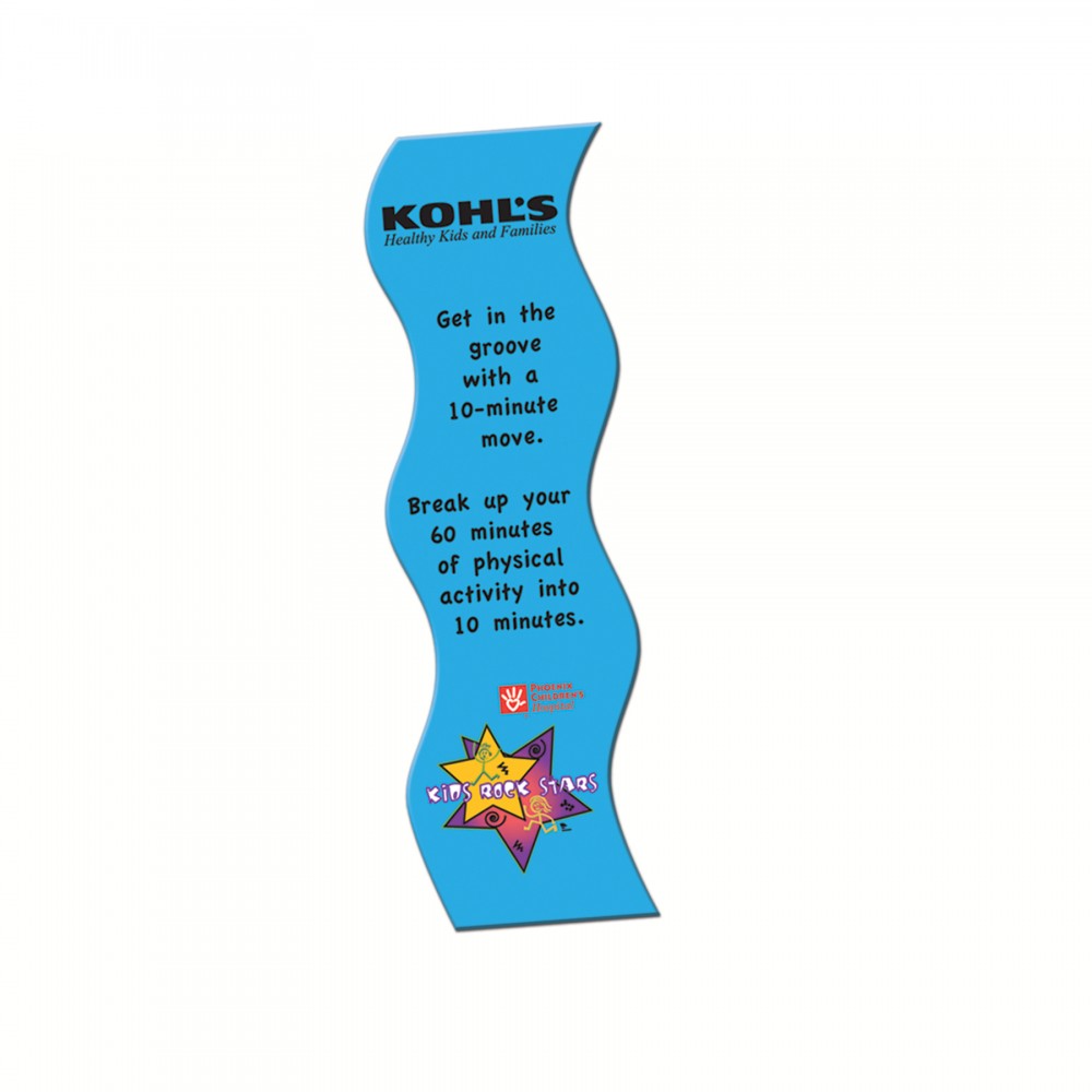 Special Shapes Wave Bookmark (Offset Print) with Logo