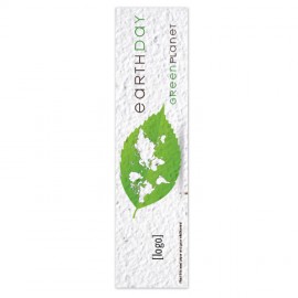 Personalized Earth Day Seed Paper Bookmark - Design X  Personalized Earth Day Seed Paper Bookmark - Design X