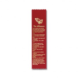 2"x8" Stock Prayer Ribbon "The Difference" Bookmark with Logo  2"x8" Stock Prayer Ribbon "The Difference" Bookmark with Logo