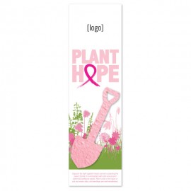 Breast Cancer Awareness Seed Paper Shape Bookmark - Design L with Logo