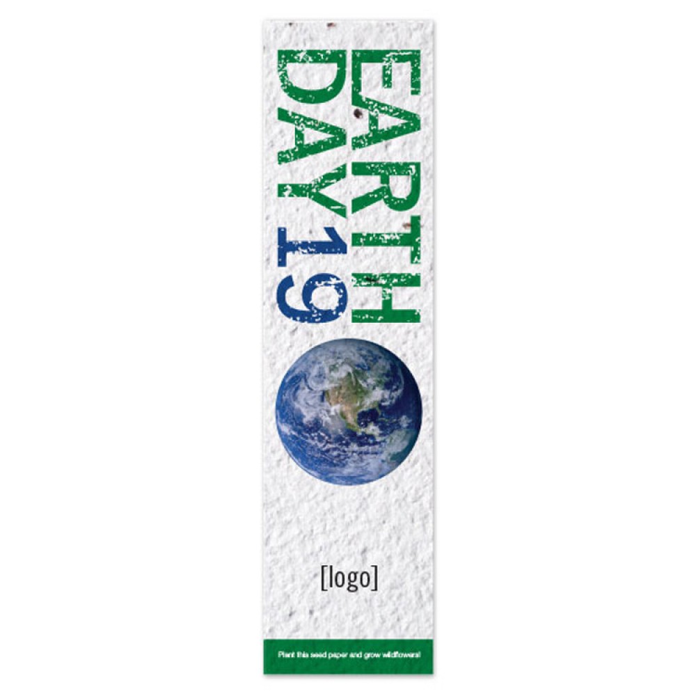 Promotional Earth Day Seed Paper Bookmark