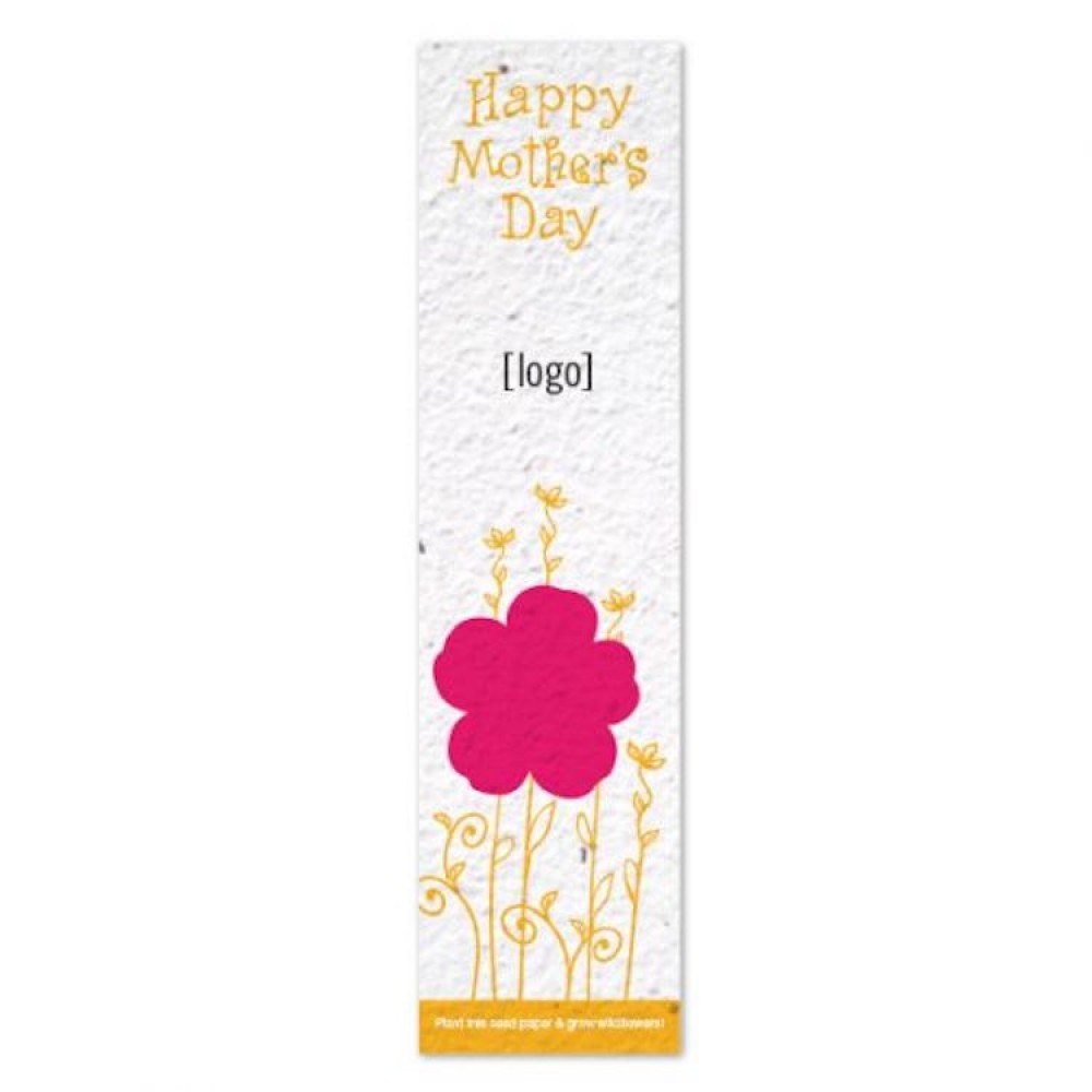 Logo Printed Seed Paper Mother's Day Bookmark Logo Printed Seed Paper Mother's Day Bookmark