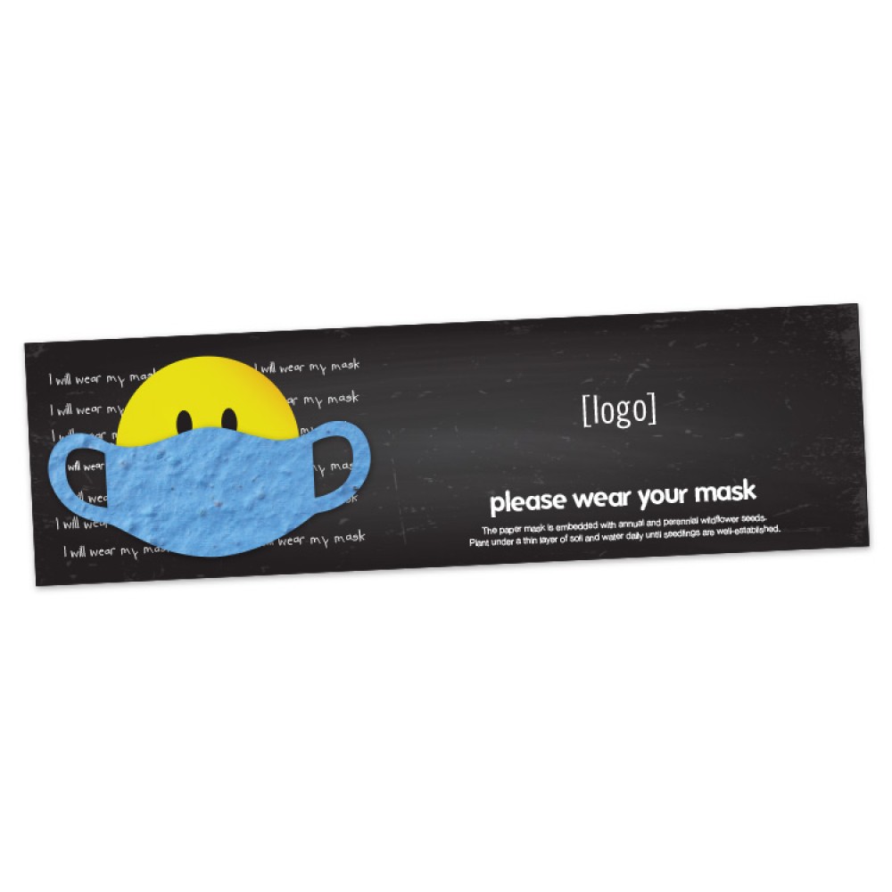 Stay Safe Seed Paper Shape Bookmark Logo Printed Stay Safe Seed Paper Shape Bookmark Logo Printed