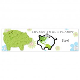Seed Paper Earth Day Shape Bookmark - Design EE with Logo