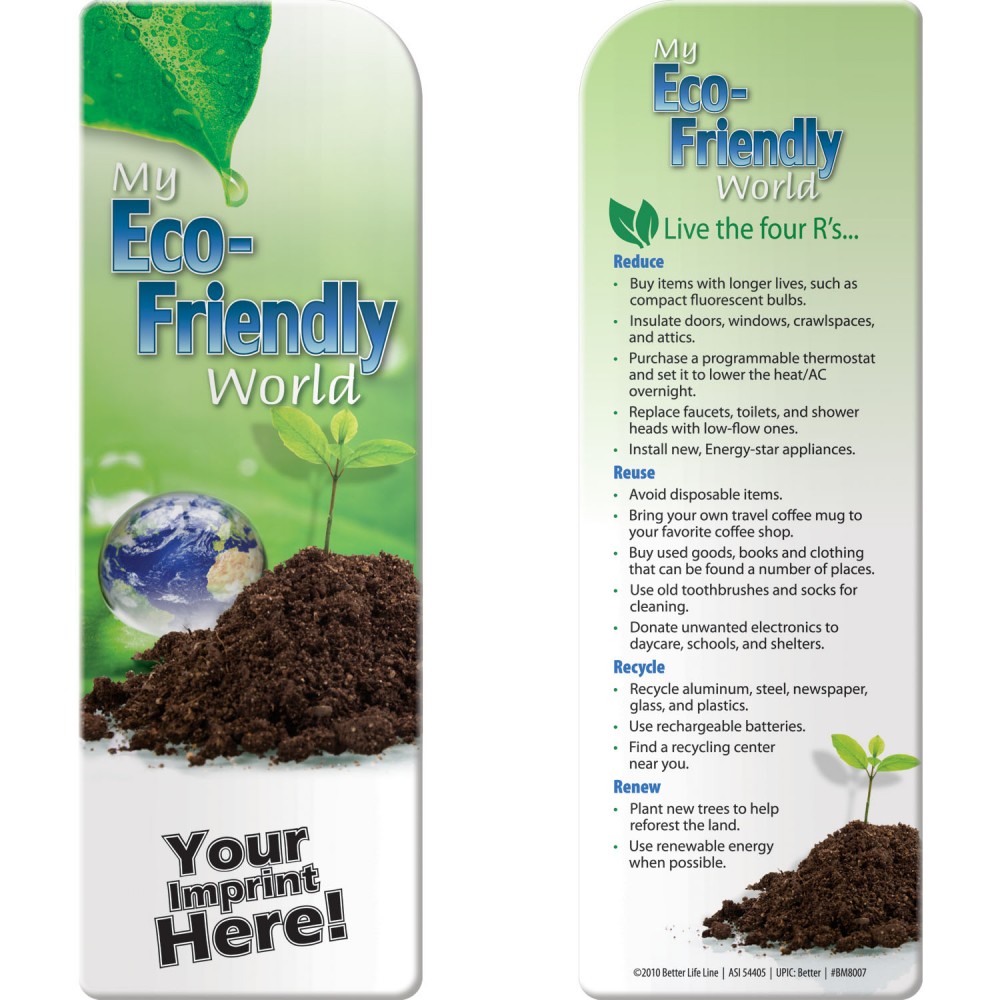 Bookmark - My Eco-Friendly World Logo Printed Bookmark - My Eco-Friendly World Logo Printed