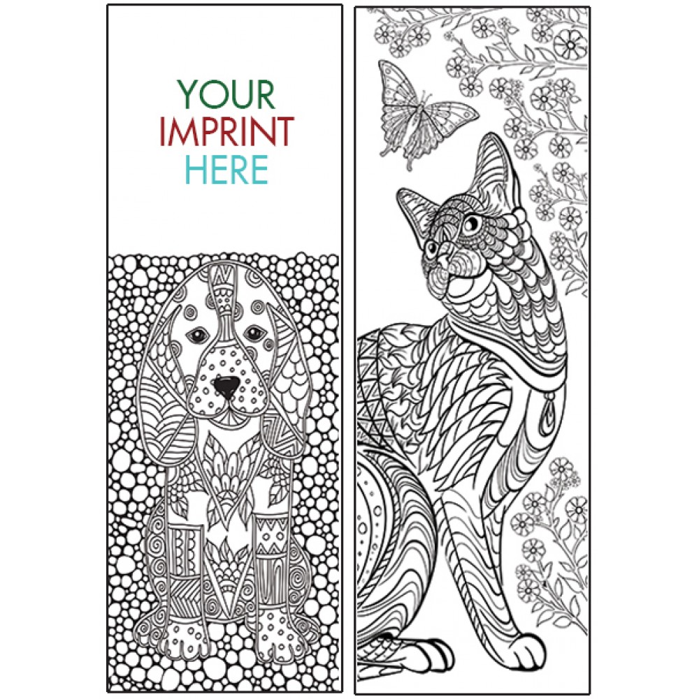 Personalized Coloring Bookmark - Animals
