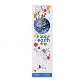 Small Seed Paper Earth Day Bookmark - Design N with Logo