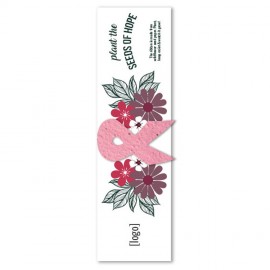 Logo Branded Breast Cancer Awareness Seed Paper Shape Bookmark - Design EE