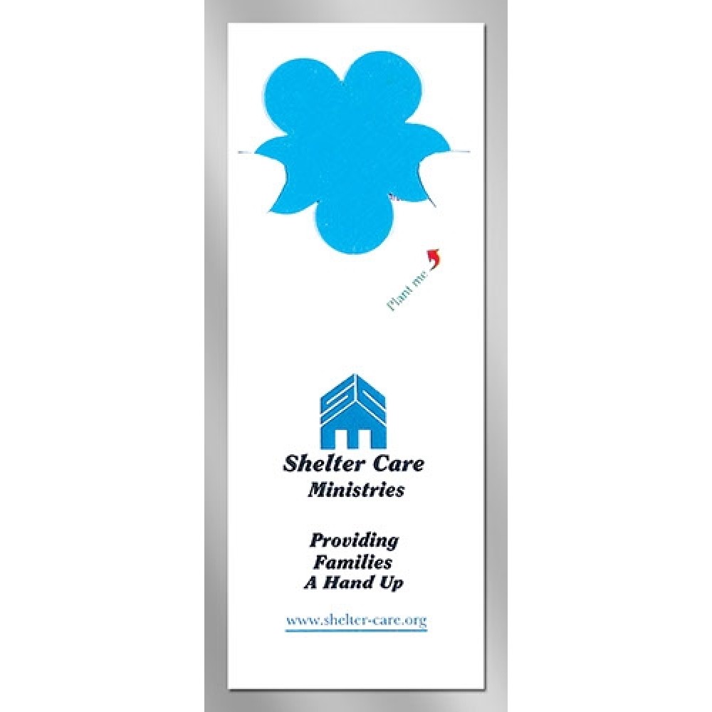 Promotional Flower Floral Seed Paper Pop Out Bookmark
