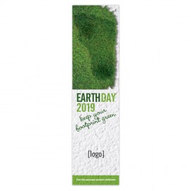 Custom Earth Day Seed Paper Bookmark - Design J  Custom Earth Day Seed Paper Bookmark - Design J