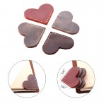 Logo Printed Mini Corner Leather Bookmark