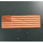 Customized 2" x 6" American Flag Hardwood Bookmarks