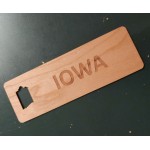 Personalized 1.5" x 6" - Iowa Hardwood Bookmarks