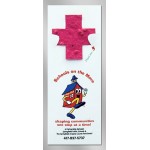 Medical Cross Drop Floral Seed Paper Pop-Out Bookmark with Logo