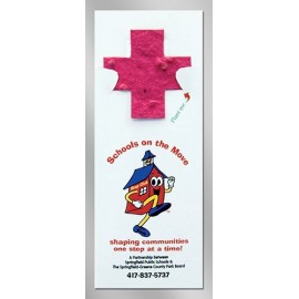 Medical Cross Drop Floral Seed Paper Pop-Out Bookmark with Logo  Medical Cross Drop Floral Seed Paper Pop-Out Bookmark with Logo