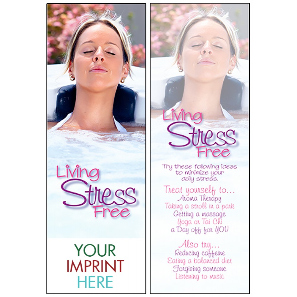 Personalized Living Stress Free Bookmark