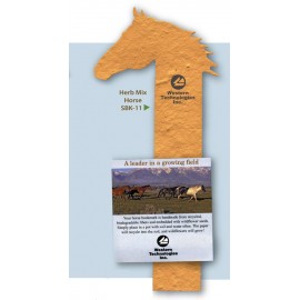 Personalized Horse Head Topped Bookmark Embedded w/Wildflower Seed