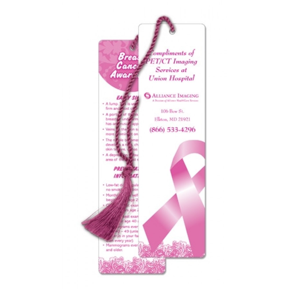 Branded Stock Breast Cancer Awareness Pink Ribbon Bookmark Branded Stock Breast Cancer Awareness Pink Ribbon Bookmark