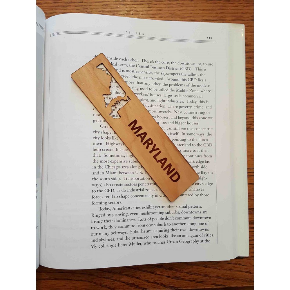 Promotional 1.5" x 6" - Maryland Hardwood Bookmarks