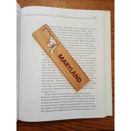 1.5" x 5.75" - Maryland Hardwood Bookmarks with Logo
