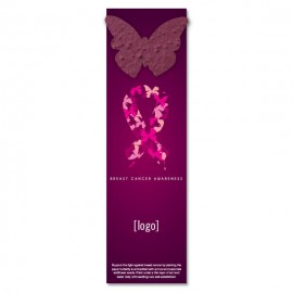 Customized Breast Cancer Awareness Seed Paper Shape Bookmark - Design E