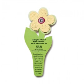 Seed Paper Flower Bookmark with Logo