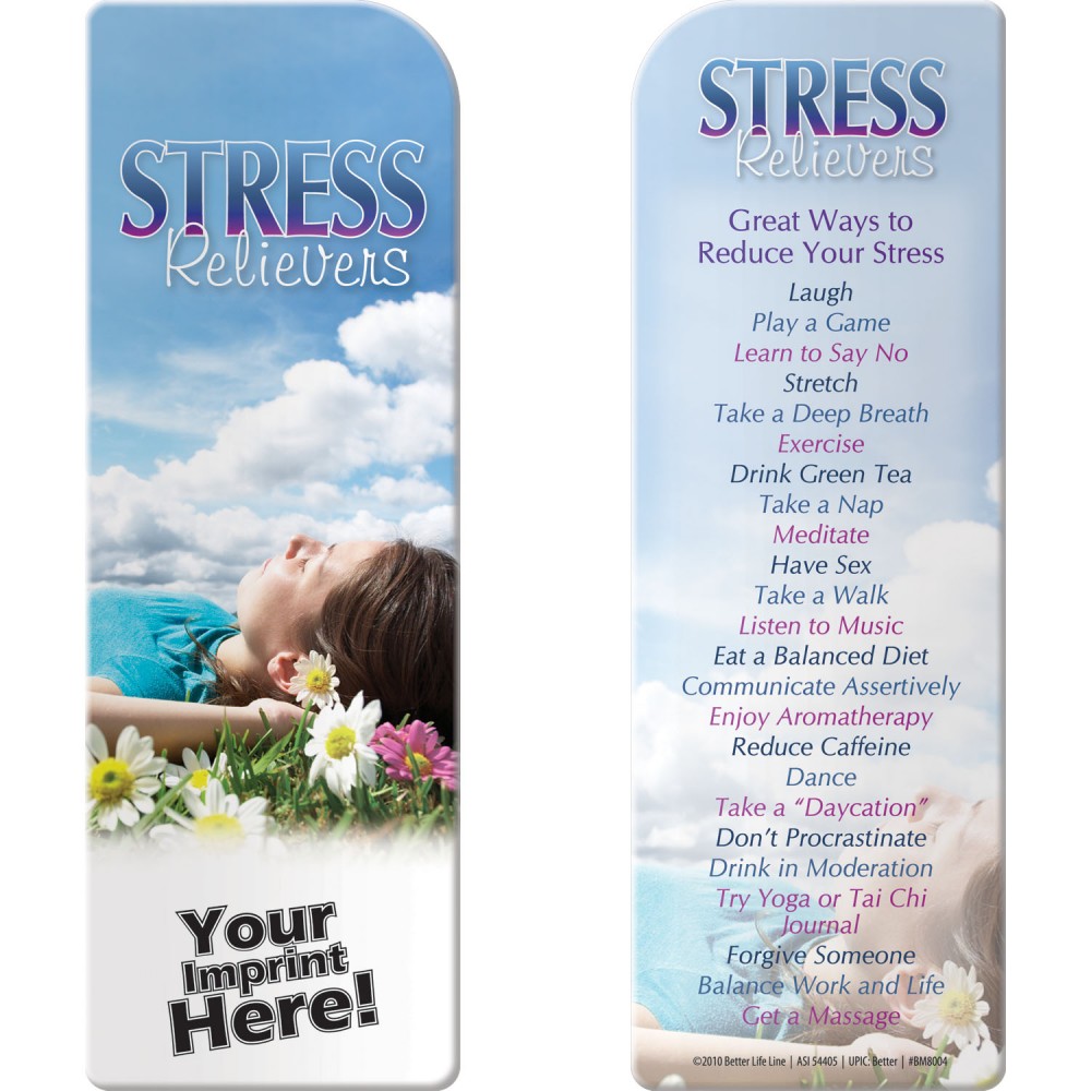 Branded Bookmark - Stress Relievers Branded Bookmark - Stress Relievers