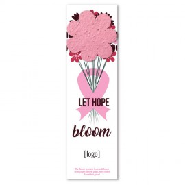 Customized Breast Cancer Awareness Seed Paper Shape Bookmark - Design CC