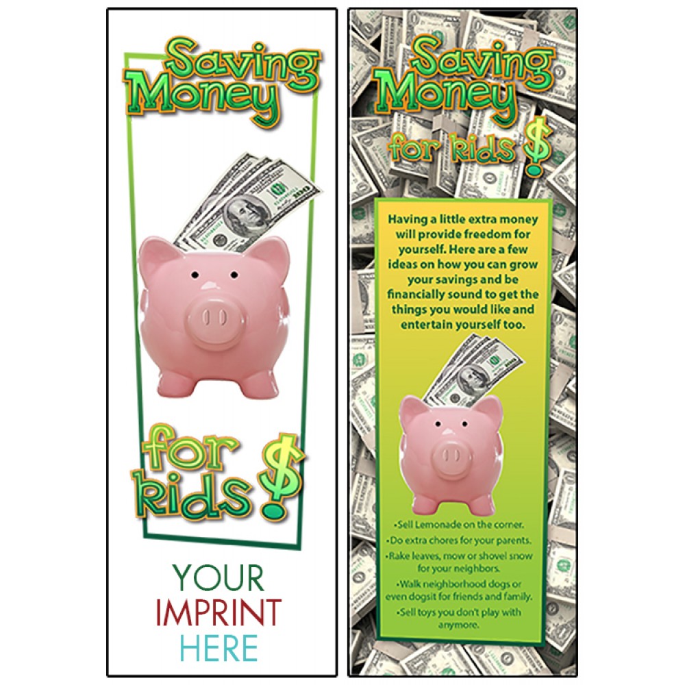 Customized Saving Money for Kids Bookmark