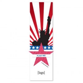 Seed Paper Patriotic Bookmark - Design D with Logo  Seed Paper Patriotic Bookmark - Design D with Logo