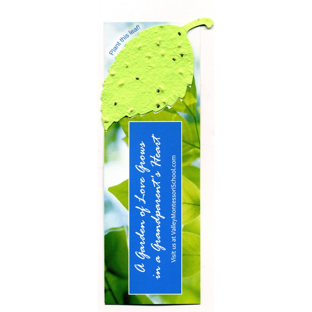 Leaf bookmark with Logo