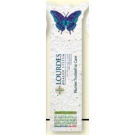 Butterfly Floral Seed Paper Stock Die Cut Bookmark with Logo