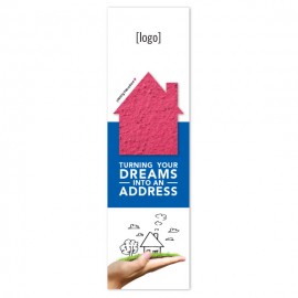 Promotional Seed Paper Real Estate Shape Bookmark - Design B  Promotional Seed Paper Real Estate Shape Bookmark - Design B